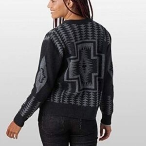 Pendleton Wool Black and Gray Southwest Cardigan